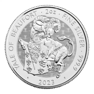 2023 (New) Great Britain The Royal Tudor Beasts The Yale of Beaufort Silver 2 oz Coin