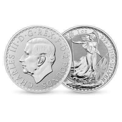 2023 (New) England Britannia Silver 1 oz Coin (Charles III)