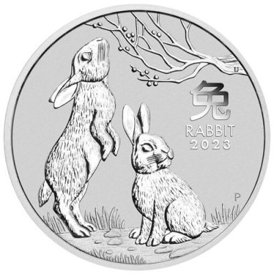 2023年 (新品) オーストラリア「干支 十二支・卯年 兎年」純銀 1キロ 銀貨