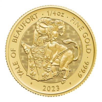 2023年 (新品) イギリス「ロイヤルチューダービースト・ビューフォートのエアレー」純金 1/4オンス 金貨