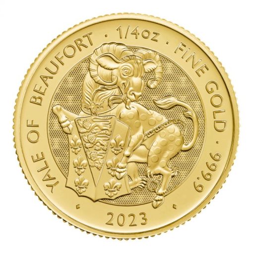 2023年 (新品) イギリス「ロイヤルチューダービースト・ビューフォートのエアレー」純金 1/4オンス 金貨