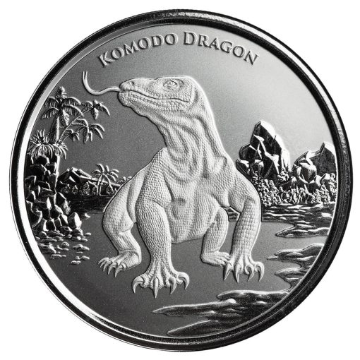 2022年 (新品) トケラウ「コモドドラゴン」純銀 1オンス 銀貨