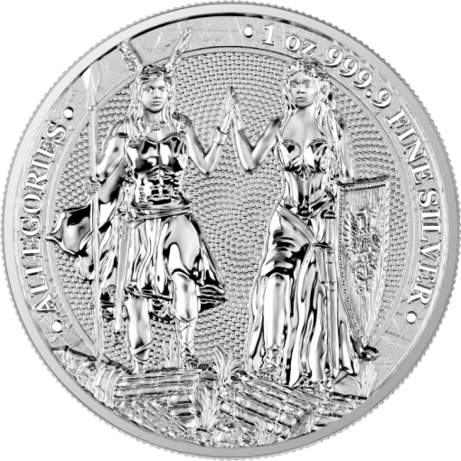 2023年 (新品) ポーランド「アレゴリーシリーズ・ガリアとゲルマニア」純銀 1オンス 銀貨・保証書付き