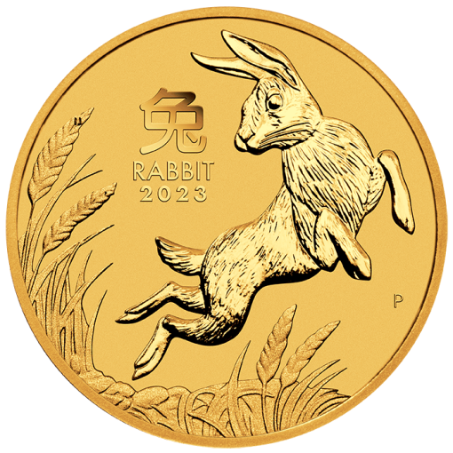 2023年 (新品) オーストラリア「干支 十二支・卯年 兎年」純金 1/2オンス 金貨