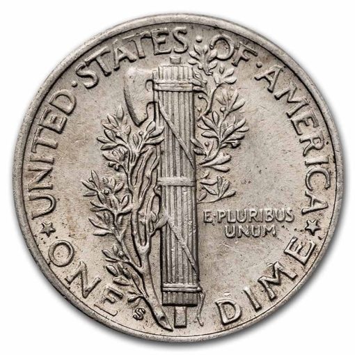 1916-1945 USA Mercury Dime 90% Silver Average Circulated Coin【10 Coins】 - Image 2