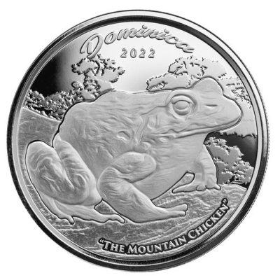 2022 (New) Dominica Mountain Chicken Silver 1 oz Coin
