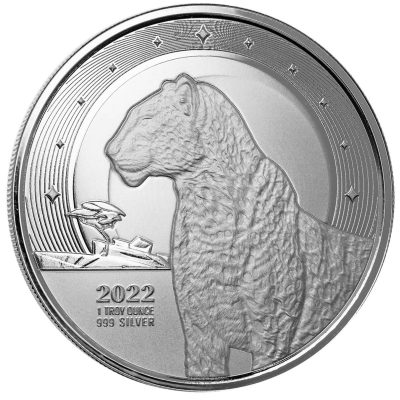 2022 (New) Republic of Ghana African Leopard Silver 1 oz Coin