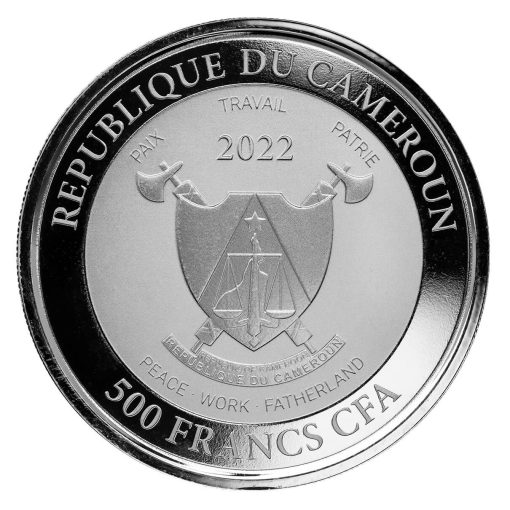 2022年 (新品) カメルーン「マンドリル」純銀 1オンス 銀貨 - 画像 (2)