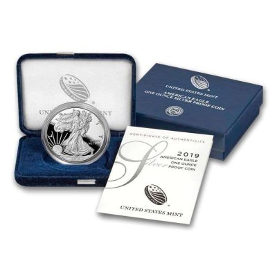 2019年 (新品) アメリカ「イーグル・ウオーキング リバティ」純銀 1オンス プルーフ 銀貨