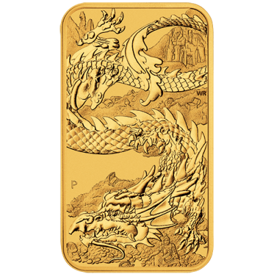 2023年 (新品) オーストラリア「ドラゴン・龍」純金 1オンス バー