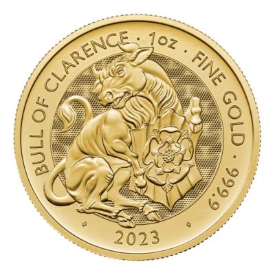 2023年 (新品) イギリス「ロイヤルチューダービースト・クラレンスの雄牛」純金 1オンス 金貨