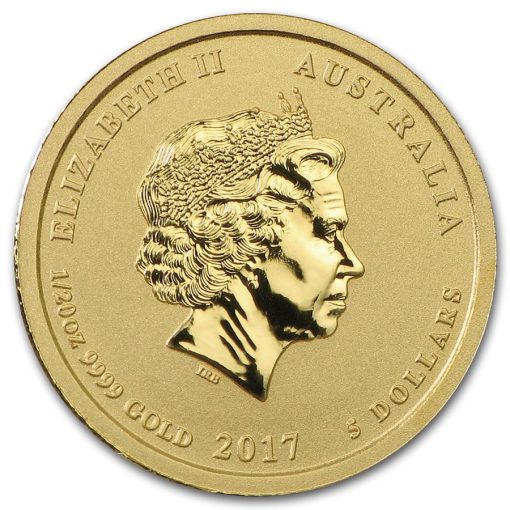 2017年 (新品) オーストラリア「干支 十二支・酉年 鳥年」純金 1/20オンス 金貨 - 画像 (2)