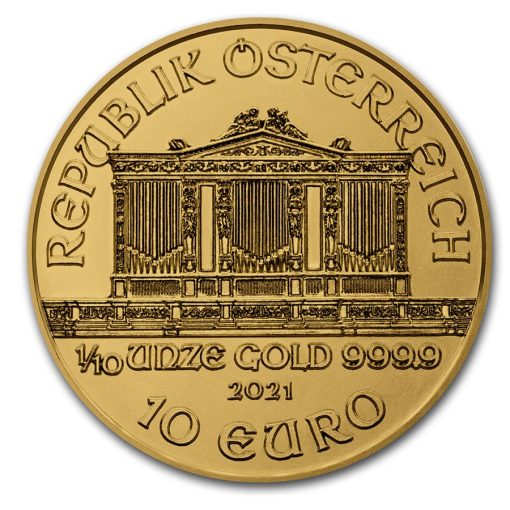 2021 (New) Austrian Philharmonic Gold 1/10 oz Coin - Image 2