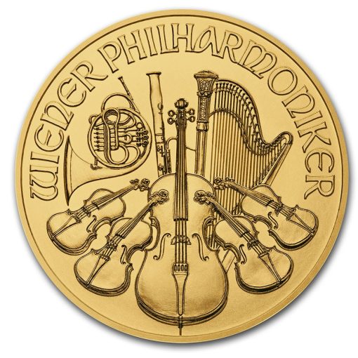2021 (New) Austrian Philharmonic Gold 1/10 oz Coin
