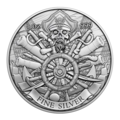 (New) USA Dead Men Tell No Tales Silver 1 oz Round - Image 2