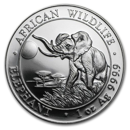 2016年 (新品) ソマリア「アフリカ ワイルドライフ・ゾウ」純銀 1オンス 銀貨