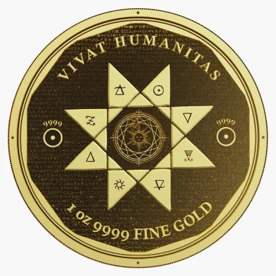 2022年 (新品)トケラウ「ビバット・ヒューマニタス」純金 1オンス 金貨