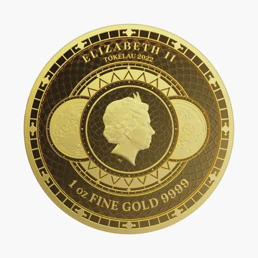 2022年 (新品) トケラウ「クロノス」純金 1オンス 金貨 - 画像 (2)