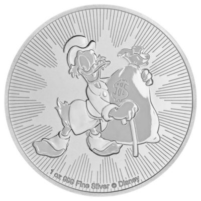 2018 (New) Niue Disney Scrooge McDuck NGC MS69 First Releases Silver 1 oz Coin