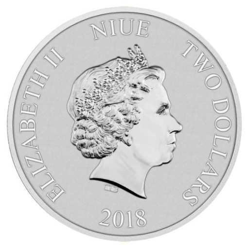 2018 (New) Niue「Stormtrooper」Star Wars Silver 1 oz Coin - Image 2