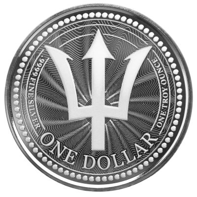 2023 (New) Barbados Trident Silver 1 oz Coin