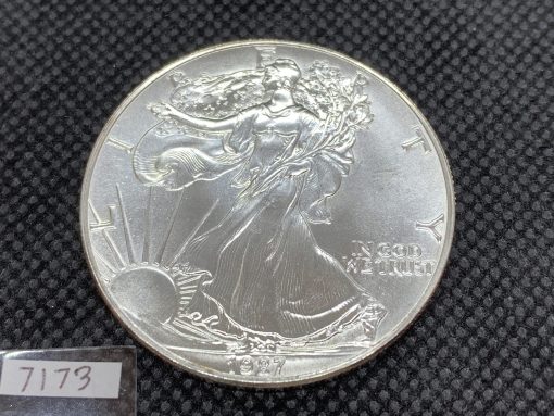 1987年 (新品) アメリカ「イーグル・ウオーキング リバティ」純銀 1オンス 銀貨 #7173