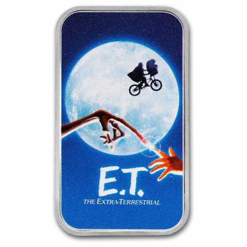 2022 (新品) ニウエ「E.T. イーティー・映画ポスター」純銀 1オンス カラー バー - 画像 (3)