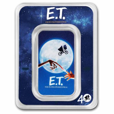 2022 (新品) ニウエ「E.T. イーティー・映画ポスター」純銀 1オンス カラー バー