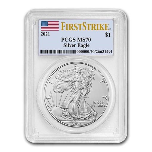 2021 (新品) アメリカ「イーグル・ウオーキング リバティ」(タイプ１) 純銀 1オンス 銀貨 PCGS MS70 (ファーストストライク®) #6589