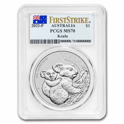 2023 (New) Australian Koala Silver 1 oz Coin PCGS MS70 (FirstStrike)