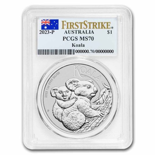 2023 (New) Australian Koala Silver 1 oz Coin PCGS MS70 (FirstStrike)