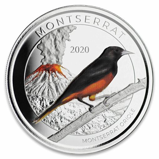 2020年 (新品) モントセラト「オリオール」純銀 1オンス カラープルーフ 銀貨 - 画像 (2)