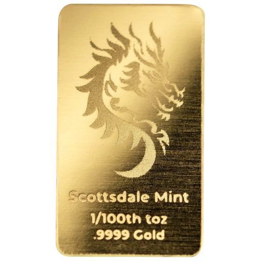 2024 (New) American Scottsdale Lunar Dragon Gold 1/100th Oz Bar