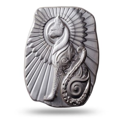 (New) Canada Egyptian Cat Silver 5 oz High Relief Bar