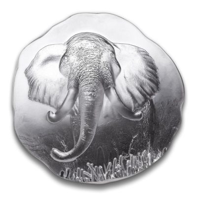 (New) Canada Elephant Silver 10 oz High Relief Bar
