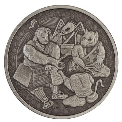 2023 (New) Samoa MOMOTARO UKIYOE Silver 1 oz Antique Coin
