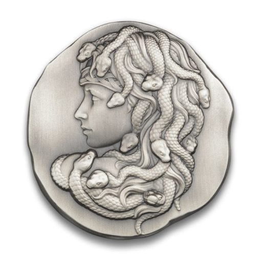 (New) Canada Medusa Silver 10 oz High Relief Antique Bar
