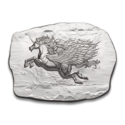 (New) Canada Winged Unicorn Silver 10 oz High Relief Bar