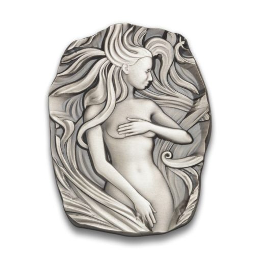 (New) Canada Nouveau Woman Silver 10 oz High Relief Antique Bar