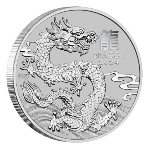 2024年 (新品) オーストラリア「 干支 十二支・辰年 龍年」純プラチナ 1オンス プラチナ貨 - 画像 (3)