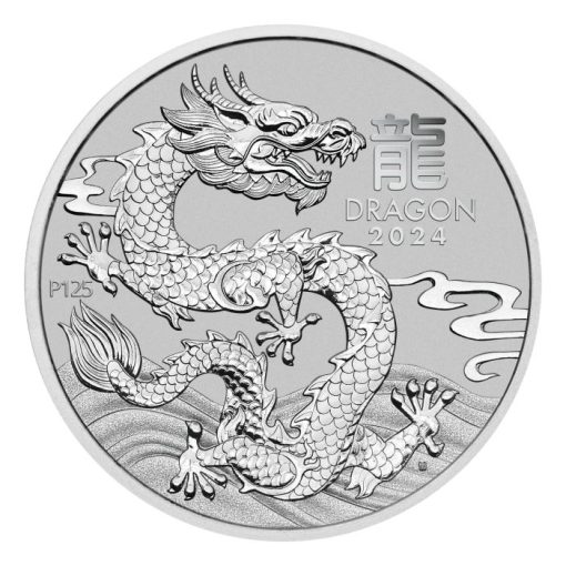 2024年 (新品) オーストラリア「 干支 十二支・辰年 龍年」純プラチナ 1オンス プラチナ貨