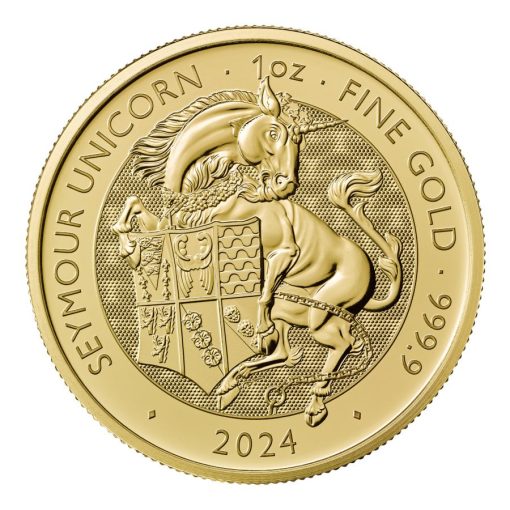 2024年 (新品) イギリス「ロイヤルチューダービースト・シーモアのユニコーン」純金 1オンス 金貨