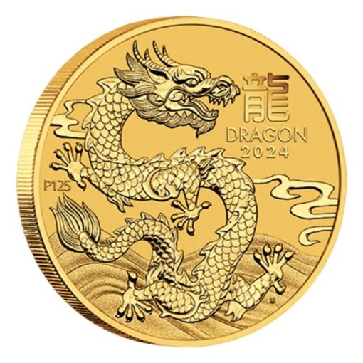 2024年 (新品) オーストラリア「干支 十二支・辰年 龍年」純金 1/10オンス 金貨 - 画像 (3)