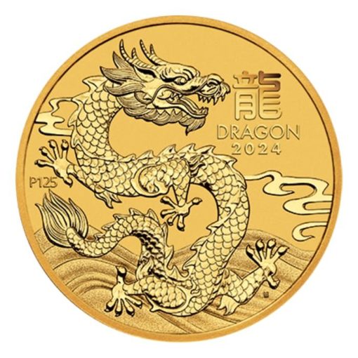 2024年 (新品) オーストラリア「干支 十二支・辰年 龍年」純金 1/10オンス 金貨