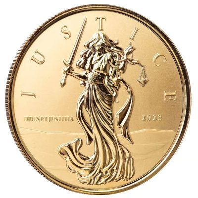 【3日以内に発送】2023年 (新品) ジブラルタル「正義の女神」純金 1オンス 金貨