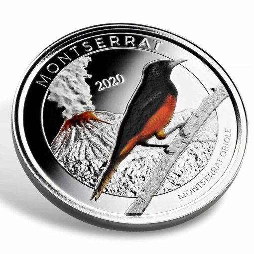 2020年 (新品) モントセラト「オリオール」純銀 1オンス カラープルーフ 銀貨 - 画像 (5)
