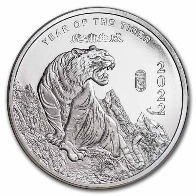2022年 (新品) アメリカ「干支 十二支・寅年 虎年」純銀 1オンス メダル