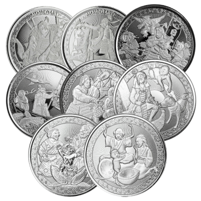 (New) Samoa MOMOTARO Silver 1 oz Coin【8 Coin Set】