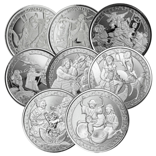 (New) Samoa MOMOTARO Silver 1 oz Coin【8 Coin Set】