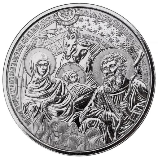 (New) USA The Bethlehem Nativity Christmas Jesus Saviour Silver 1 oz Round